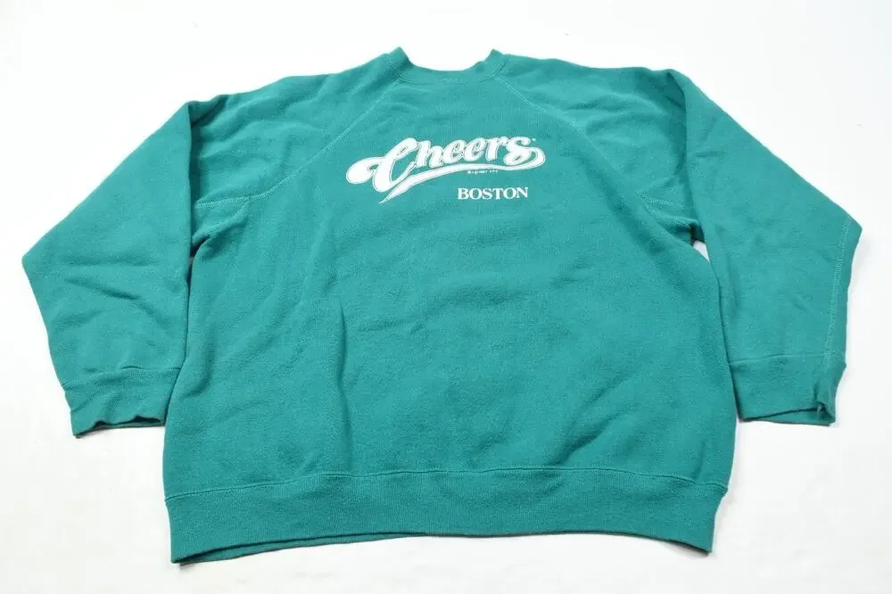 Vintage CHEERS Boston Sweater Adult XL Long Sleeve Crew Neck Pullover 1987